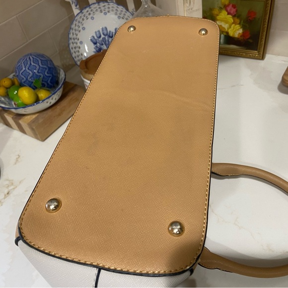 Striped Tan and Black Women's Handbag - Picture 6 of 6